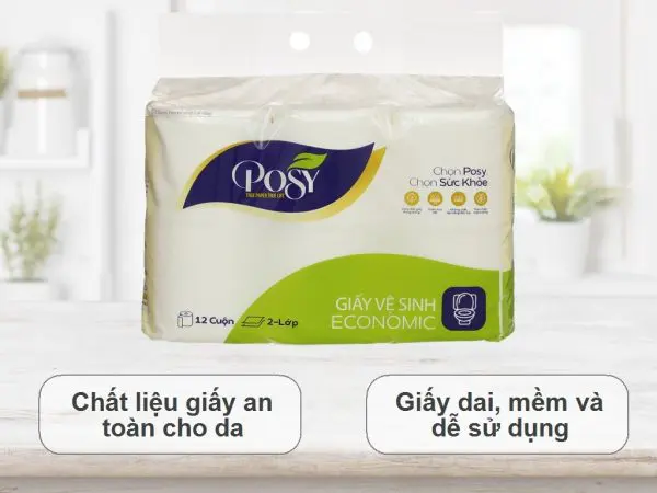 Giấy vệ sinh Posy Economic 2 lớp - Hình ảnh 5