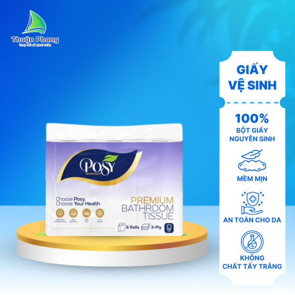 Giấy Vệ Sinh Posy 6 Cuộn 3 Lớp