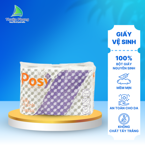 Giấy vệ sinh Posy Classic 12 cuộn 2 lớp