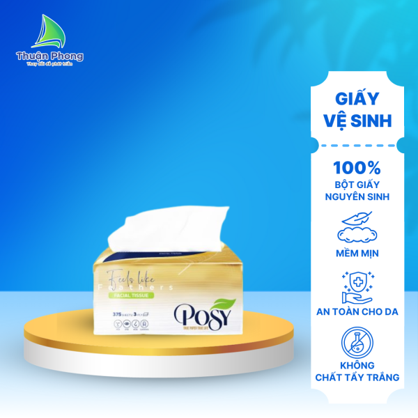 Khăn giấy lụa Posy cao cấp 375 tờ